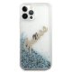 Guess iPhone 12 Pro Max Case Glitter Vintage Script, Blue
