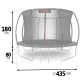 Neo-Sport NS-14C231 Garden Trampoline with Inner Net, 435 cm