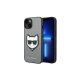 Karl Lagerfeld Choupette Head Patch vāciņš iPhone 14 Plus, sudraba