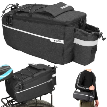 Thermal Bicycle Rear Rack Bag, 9L, Black