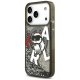 Karl Lagerfeld Liquid Glitter Choupette Logo MagSafe Phone Case Cover iPhone 17 Pro Max - Black