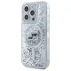 Karl Lagerfeld iPhone 15 Pro Max Case Liquid Glitter Karl & Choupette, Clear