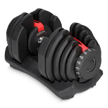 4FIZJO Premium Adjustable Dumbbell 40 kg with Tray, Black