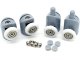 Shower Door Roller Wheels Set, 8 pcs, Grey/White