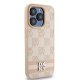 DKNY iPhone 15 Pro Max Case Checkered Mono Pattern & Printed Stripes, Pink
