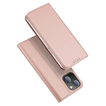 Apple iPhone 15 6.1'' DUX DUCIS Skin Pro Cell Phone Book Case Cover, Pink