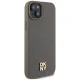 DKNY iPhone 15 Case Leather Monogram MagSafe, Brown