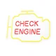 Neolia NNE21 CHECK ENGINE Plexi LED Neon Sign, Yellow-Red
