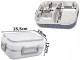 Electric Heated Lunchbox, 12V/220V, 900 ml, White