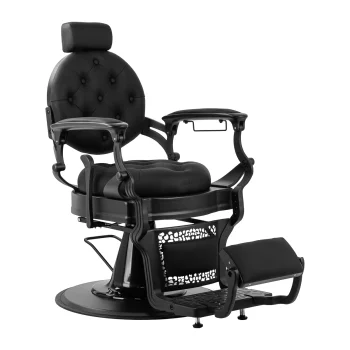 Gabbiano Niccolo Barber Chair with Black Base, Black