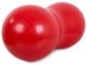 Large double fitness peanut gym ball with pump, red