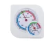 Analog indoor thermometer-hygrometer for temperature and humidity, white