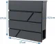 Strip Letterbox with Newspaper Holder Anthracite