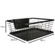 Dish Drying Rack with Utensil Holder and Drip Tray for Kitchen Counter, Black