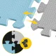 4Fizjo Foam Puzzle Educational Play Mat for Kids 180x180 cm, Light Blue
