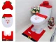 Christmas Bathroom Set Santa Claus, 3 Pieces, Red
