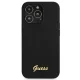 Guess Silicone Script Gold Logo Case for iPhone 13 / 13 Pro, Black