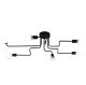 Modern 6-Arm Spider Ceiling Light Chandelier, Black