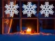 LED Window Decoration Snowflake, 40 cm, White