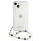 Guess Pearl Transparent Hardcase for iPhone 13 mini, White