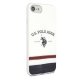 Apple iPhone 8 / 7 / SE (2020) (2022) 4.7\" US Polo Tricolor Pattern Collection Case Cover (USHCI8PCSTRB), White