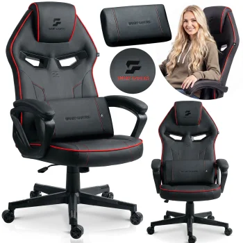Ergonomic Swivel Gaming Chair Furon Sofotel Bucket Seat, black