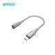 BWOO BZ65 USB-C to 3.5mm Audio and Data Adapter, Grey