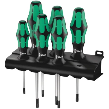 Wera 367/6 Screwdriver Set with Rack, Torx, 6 Pieces