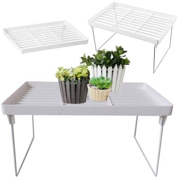 Stackable Modular Shelf Organizer for Kitchen and Bathroom