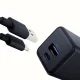 3mk Hyper GaN Charger 20W USB-C USB-A QC4+ PD PPS Wall Charger - Black