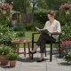 Patio Chairs Set of 2 MultiGarden Outdoor Garden Chairs for Balcony Deck, black