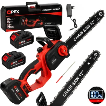 OPEX TOOLS OPX28015 Cordless Chainsaw 12" 2x 21V 3Ah