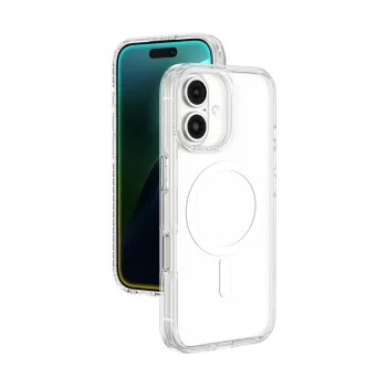 AmazingThing Titan Pro Mag Case with Magnetic Ring for iPhone 16, Transparent