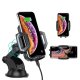 Choetech Car Phone Holder Qi wireless Charger 10W for Dashboard + USB Type C Cable, Black
