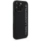 Karl Lagerfeld HC 3D Rubber Elongated Glitter iPhone 16 Pro Max Case - Black