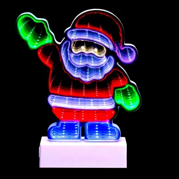 3D LED Santa Claus Glowing Christmas Decoration