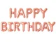 Happy Birthday Foil Balloon Banner Party Decoration, Pink