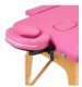 Folding Wooden Massage Table Komfort Activ Fizjo 2 Segmented, Pink