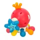 Bibi-inn Octopus Sensory Teether Toy for Babies, Red