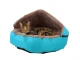 Soft Pet Bed House for Dogs and Cats with Removable Roof, Blue