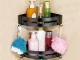 2x Corner Bathroom Shower Shelf – Matte Black