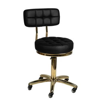 Cosmetic Stool Gold AM-961 Black