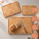 Ruhhy Bamboo Cutting Board Set, 3 Pcs with Stand