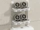 Freestanding Over-the-Toilet Bathroom Rack, 2 Shelves, White