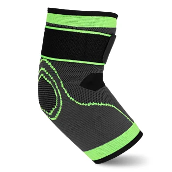 4Fizjo FLEX Elastic Elbow Brace, Size M, Grey/Green/Black
