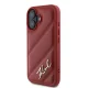 Karl Lagerfeld iPhone 16 Case Diagonal Quilted Script, Red