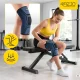 Elastingas kelio sąnario įtvaras 4FIZJO XXL, juodas su mėlyna