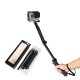 3 vienā monopods-stativs ar pašfoto kātu GoPro kamerām – melns