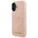 Karl Lagerfeld Initial & Metal Logo MagSafe Case for iPhone 16, Pink
