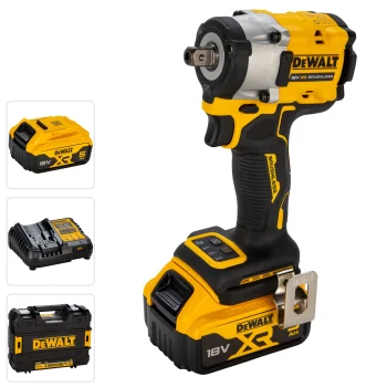 Cordless Impact Wrench DeWalt DCF922P2T-QW, 18V, 2x 5.0Ah, 1/2", 406 Nm